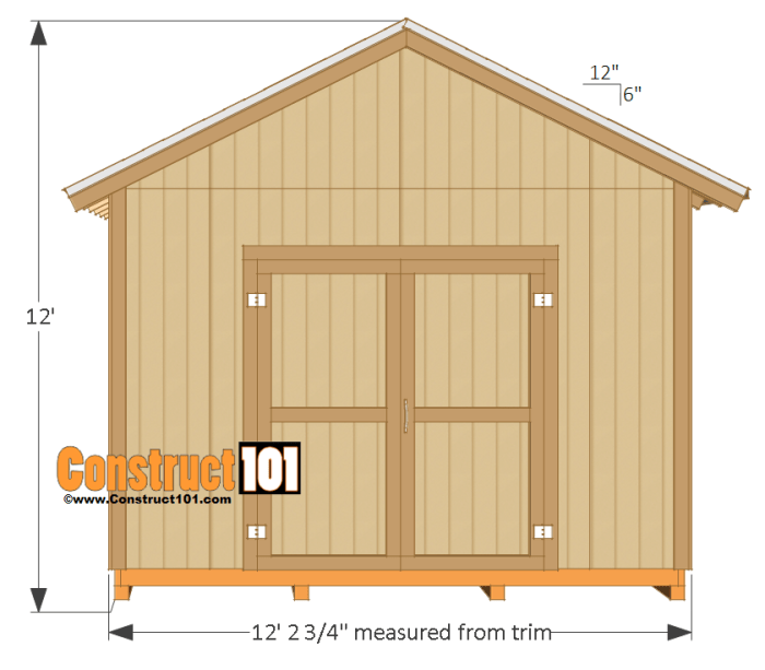 12x16 storage shed plans