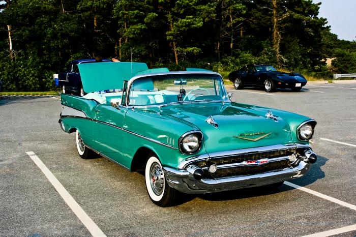 1957 bel down bozeforged Green 1957 chevy bel air