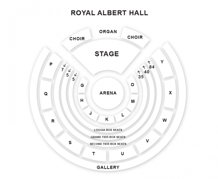 Albert hall seating plan