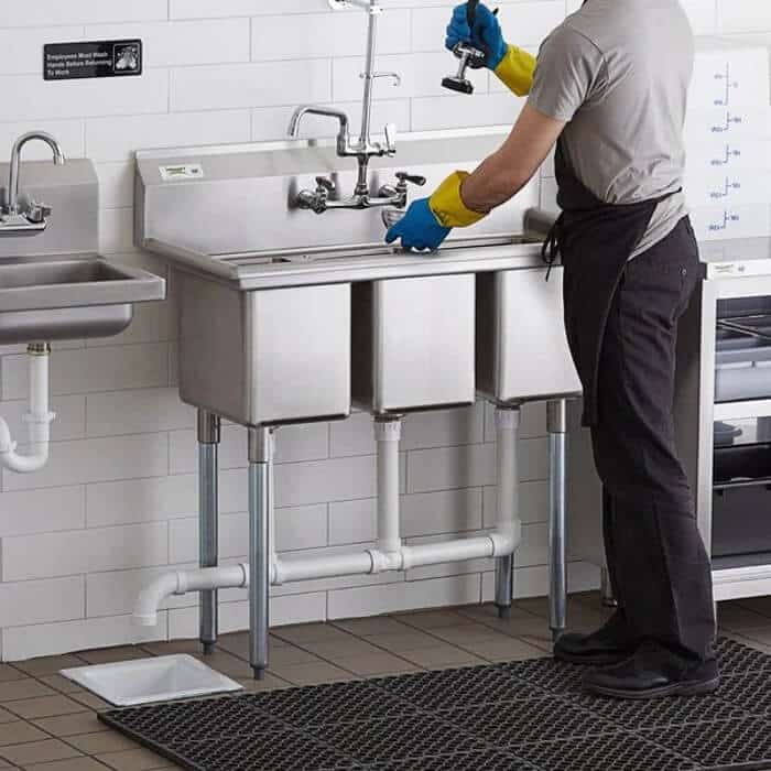 Plumbing sink compartment commercial