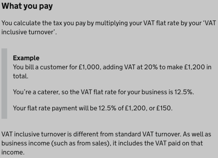 Flat rate vat