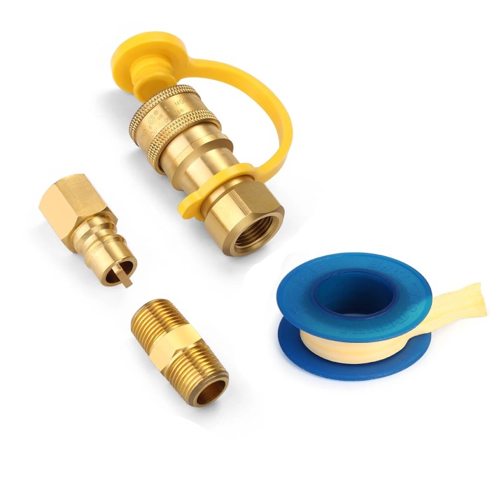 Propane quick connect fittings