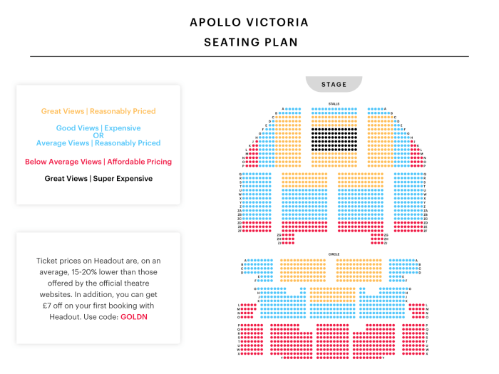 Apollo Victoria Theatre Seating Plan – Best Seats, Real-Time Pricing ... Apollo victoria theatre seating plan