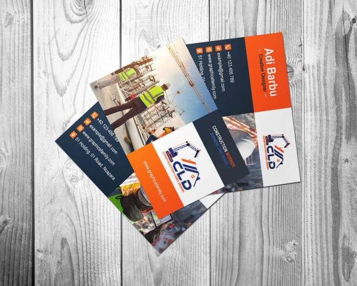 Construction business card
