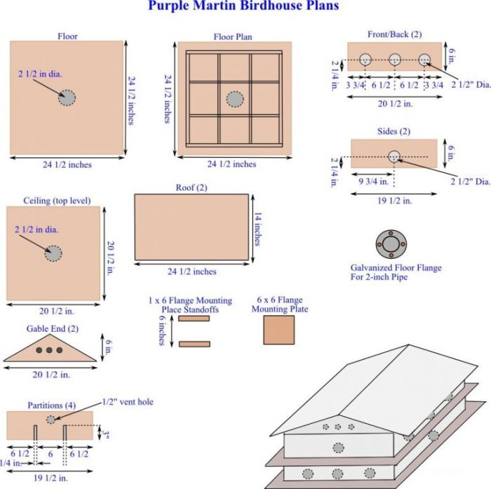 Purple martin house plans