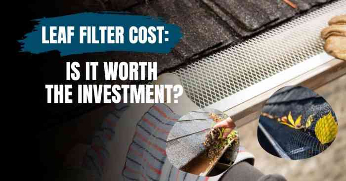 How much does leaf filter cost