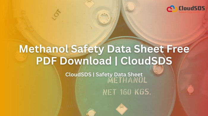 Methanol safety data sheet