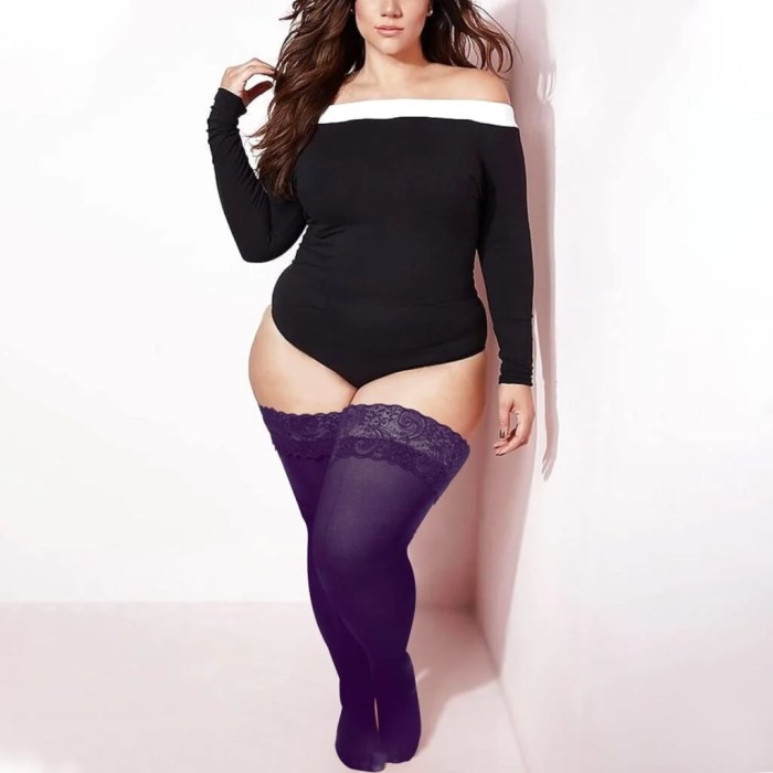 Plus size thigh high stockings