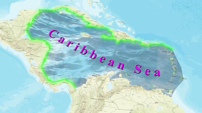 Carribean beach map