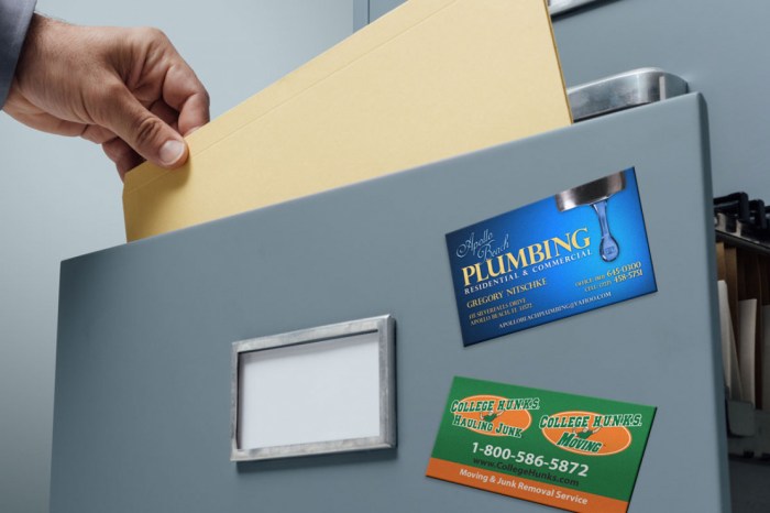 Business card magnets