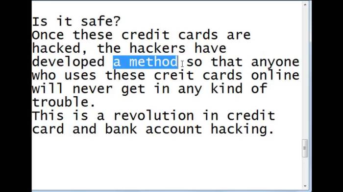 Credit card number faker