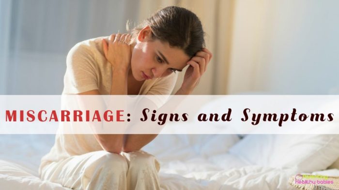 Signs of miscarriage after car accident