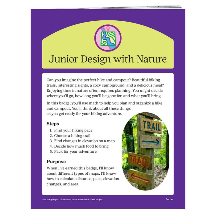 Junior trail adventure badge requirements