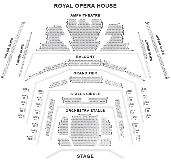 Royal opera house seating plan