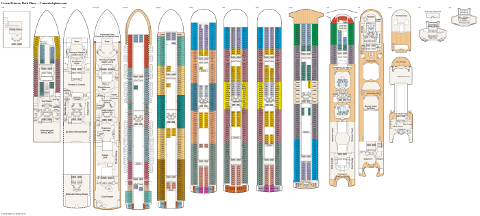 Princess crown deck plans ship pictures emerald cruisedeckplans Crown princess deck plan