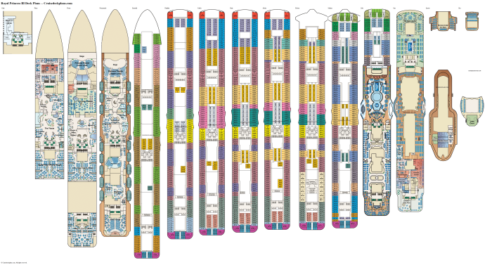 Princess royal deck plans iii ship cabin deckplan deckplans cruisedeckplans Royal princess deck plan